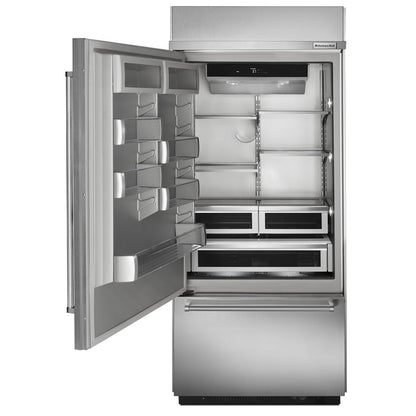 KBBL306ESS Kitchenaid Bottom Mount Built In Refrigerator with Platinum Interior , Ice Maker , Stainless Steel , Bottom Freezer Pull Out Drawer , 36 Inch 013007