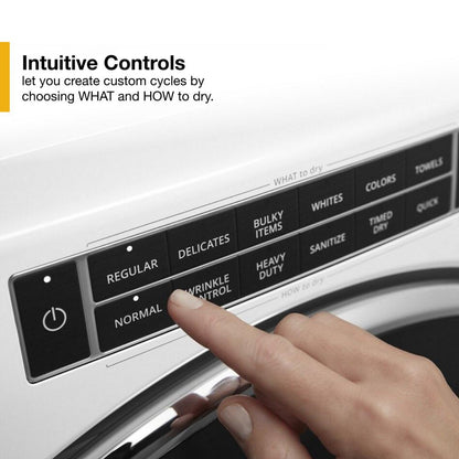 WED8620HW Whirlpool Front Load Electric Dryer with Steam Cycles 7.4 Cu Ft Capacity White 27 Inch 014002