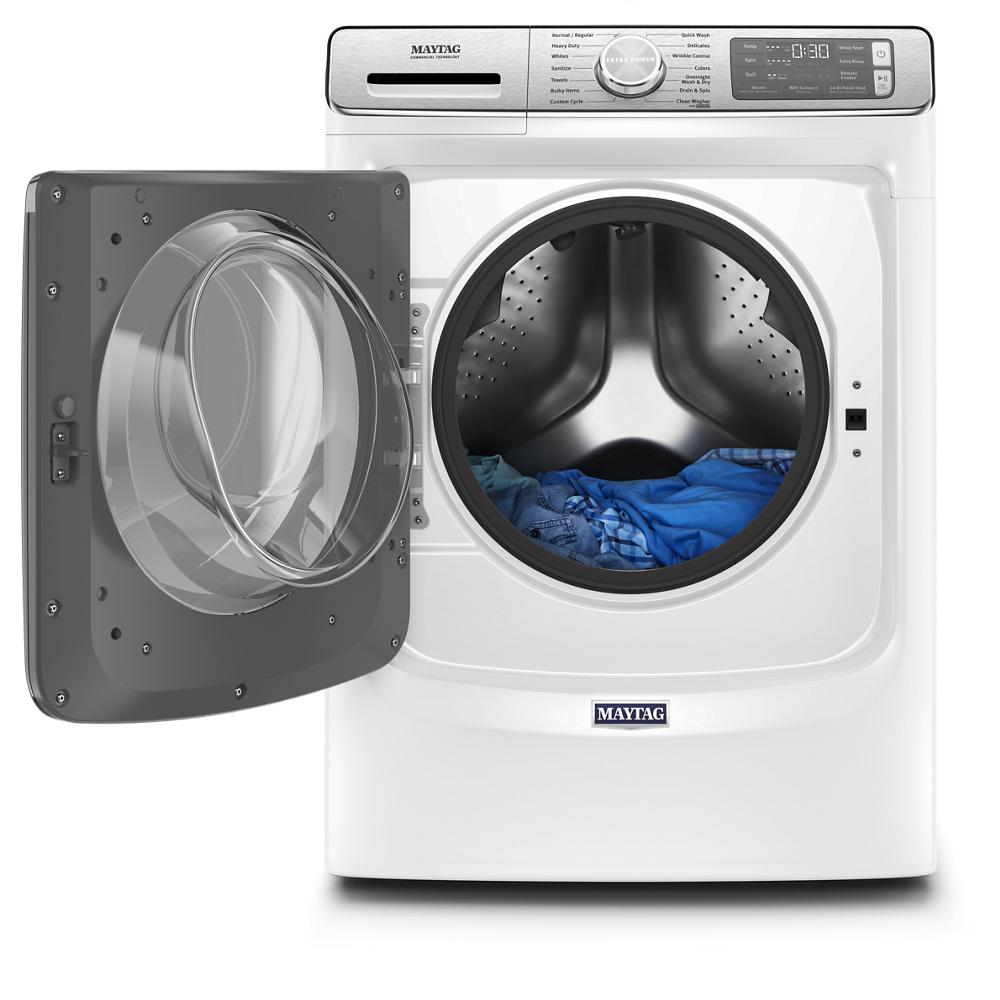 Maytag MHW8630HW 5.0 CU Ft Smart Steam Washer , Front Load , White , Sanitize Cycle , Energy Star 27 Inch New 999003