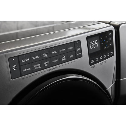 Whirlpool WFW6605MC 5.0 Cu Ft Smart Washer Front Load  Chrome Shadow Energy Star 27 Inch , New , 999011