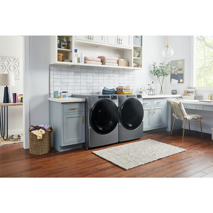 Whirlpool WFW6605MC 5.0 Cu Ft Smart Washer Front Load  Chrome Shadow Energy Star 27 Inch , New , 999011