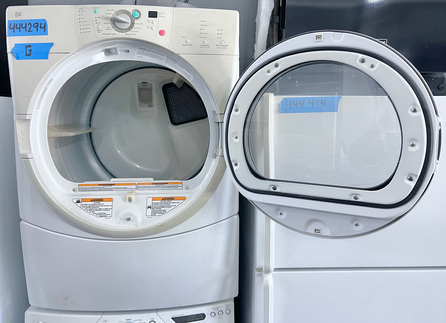 27 Inch Whirlpool GGW9200LW Front Load Gas Dryer Machine ,  White , 444294