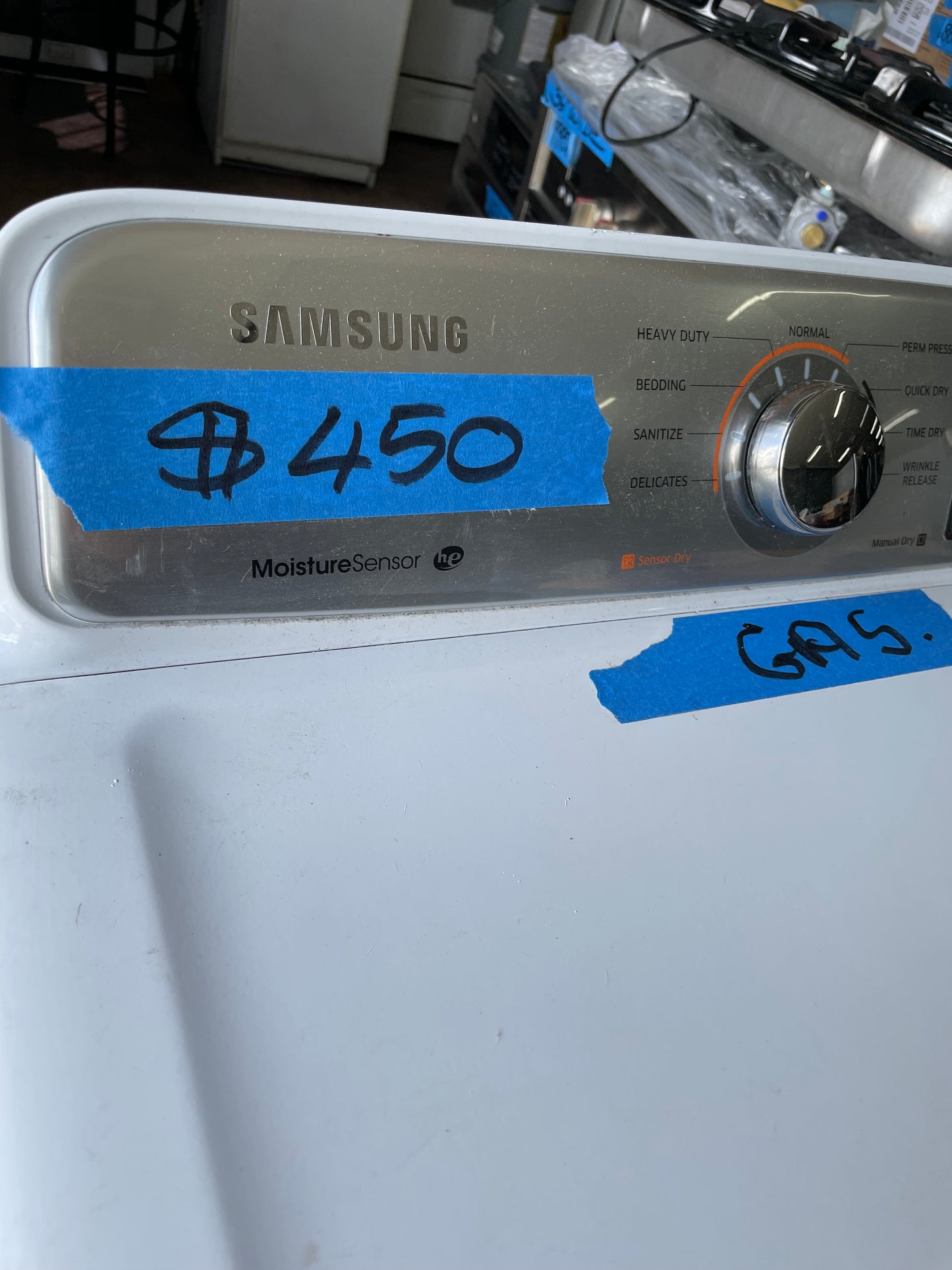Samsung 7.4 Cu.Ft Gas dryer In White, DV45H7000GW/A2, 999732