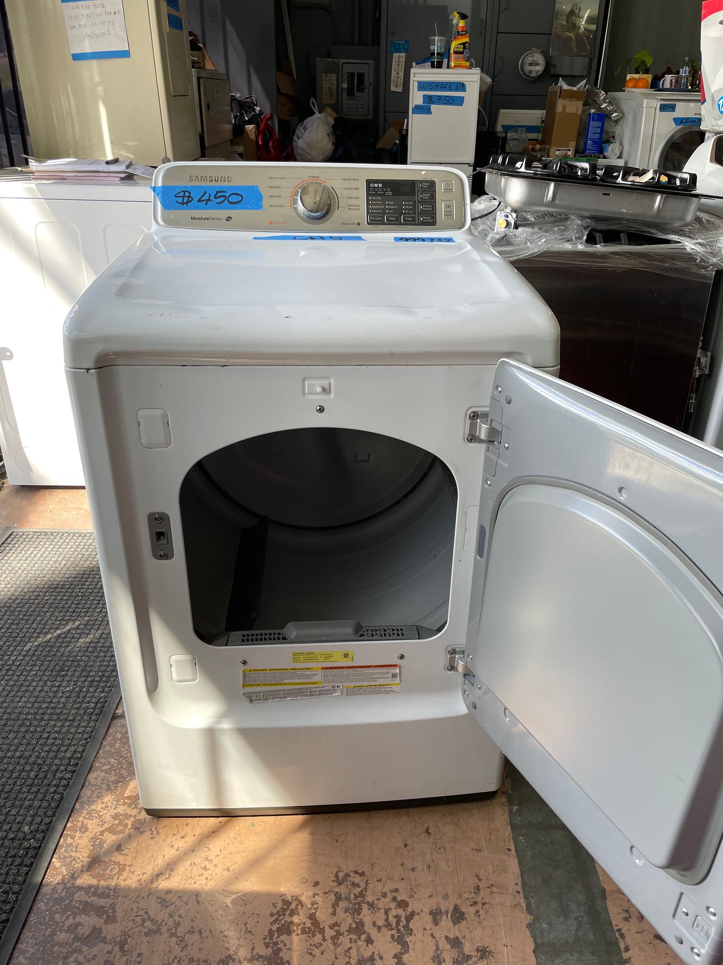 Samsung 7.4 Cu.Ft Gas dryer In White, DV45H7000GW/A2, 999732