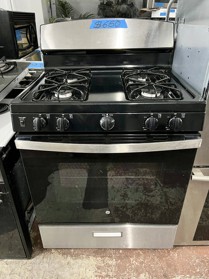 GE 30 Inch Gas Range 4 Burner, Stainless Steel , JGBS30RET1SS, 101234