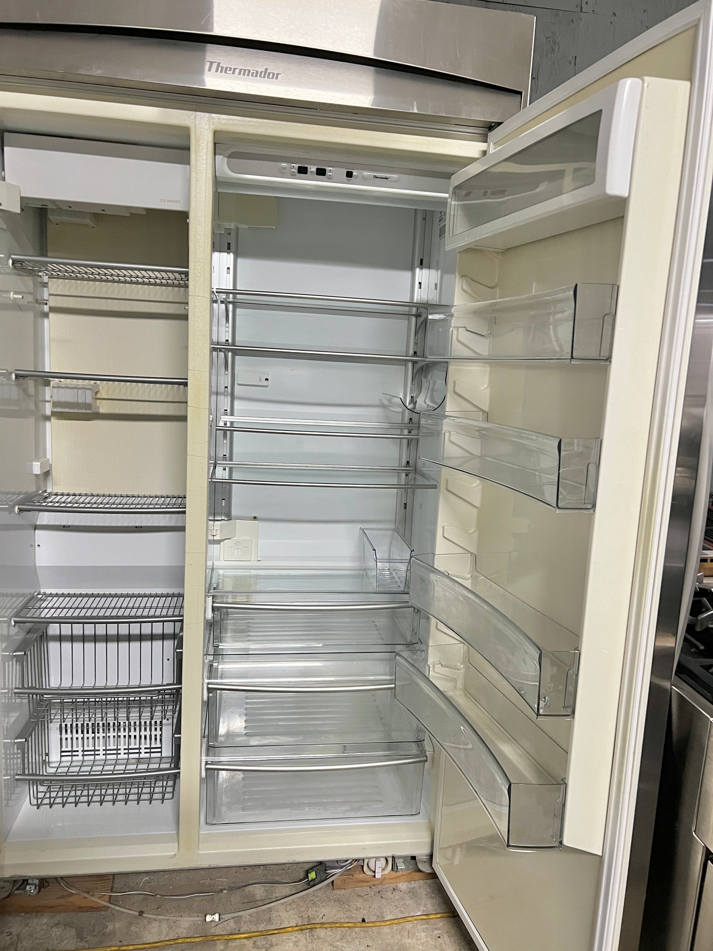 Thermador 48 Inch Side By Side Built In Refrigerator Stainless Steel , KBUDT4850A02, 999742