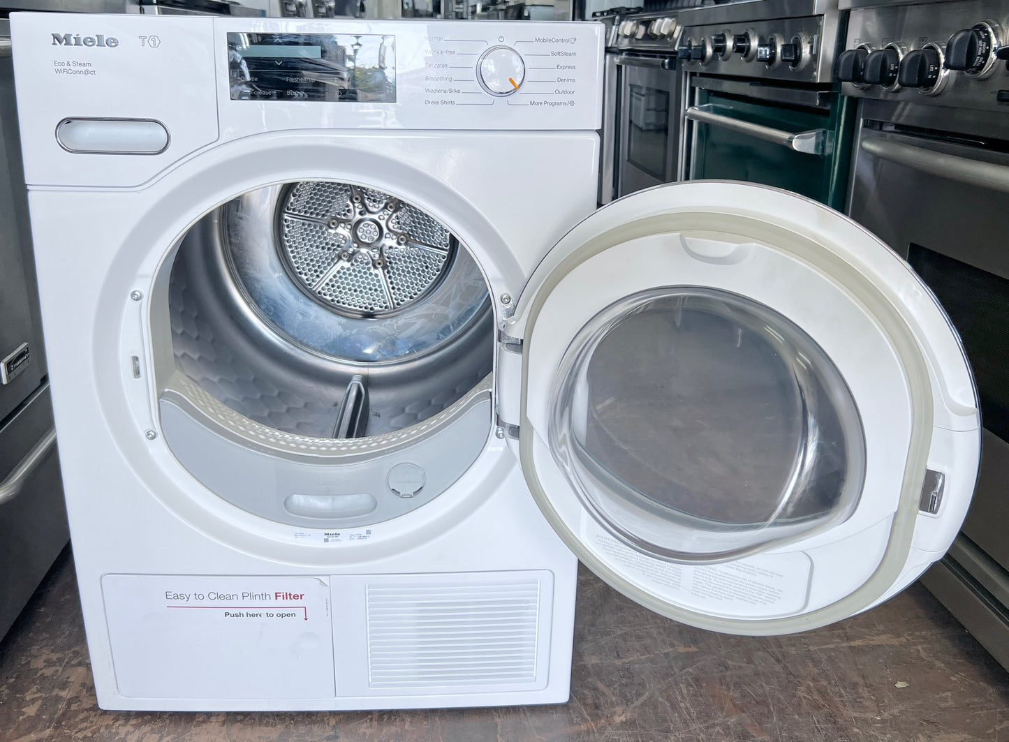 Miele TWI180WP 24 Inch Electric Smart Dryer 110V 4.1 Cu. Ft., 18 Dryer Programs, Steam, Delay Start, Eco Dry, Wrinkle-Free, ADA Compliant, Energy Star , 444472