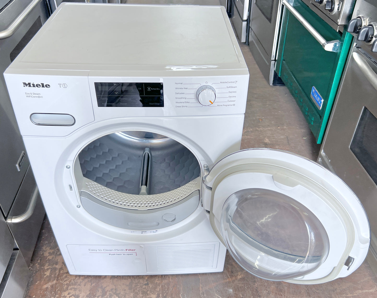 Miele TWI180WP 24 Inch Electric Smart Dryer 110V 4.1 Cu. Ft., 18 Dryer Programs, Steam, Delay Start, Eco Dry, Wrinkle-Free, ADA Compliant, Energy Star , 444472