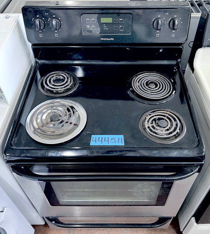 Frigidaire 30 Inch Electric Range 4 burner Stainless Steel , Black , Coil Elements , 444511
