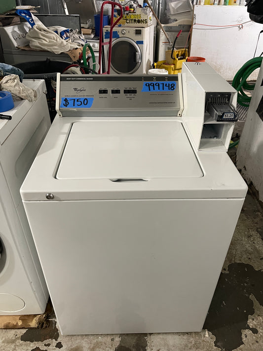 Whirlpool Commercial Coin Operated Top Load Washer in White, CAM2742TQ2, 999748