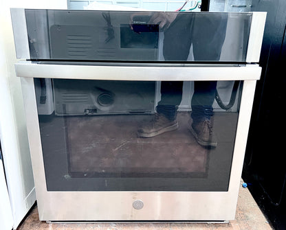 27 Inch GE JKS5000SNSS Built In Single Smart Wall Oven 4.3 cu. ft., True European Convection, Self-Clean, Temperature Probe, WiFi, Scan-to-Cook, Sabbath ,ADA, Stainless Steel, New Open Box , 444478
