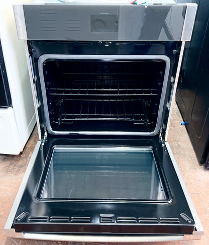 27 Inch GE JKS5000SNSS Built In Single Smart Wall Oven 4.3 cu. ft., True European Convection, Self-Clean, Temperature Probe, WiFi, Scan-to-Cook, Sabbath ,ADA, Stainless Steel, New Open Box , 444478