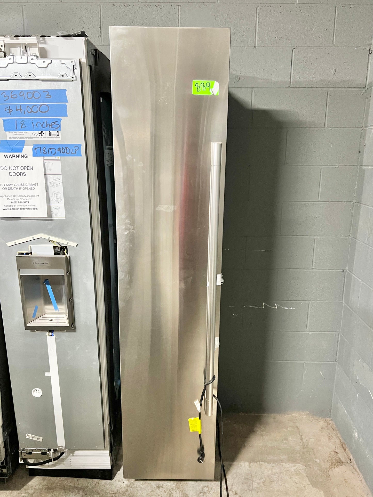 Signature Kitchen Suite 18 Inch Freezer Column SKSCF1801P ,  Panel Ready or Stainless Steel , Sabbath , Star K Certified , Energy Star , Adaptive Defrost , Precise Temperature, New Open Box , 444267