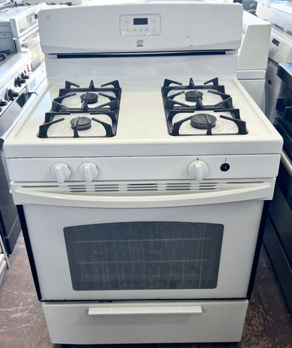 30 Inch Kenmore Gas 4 Burner Range , White , 790.73232313 , 444482