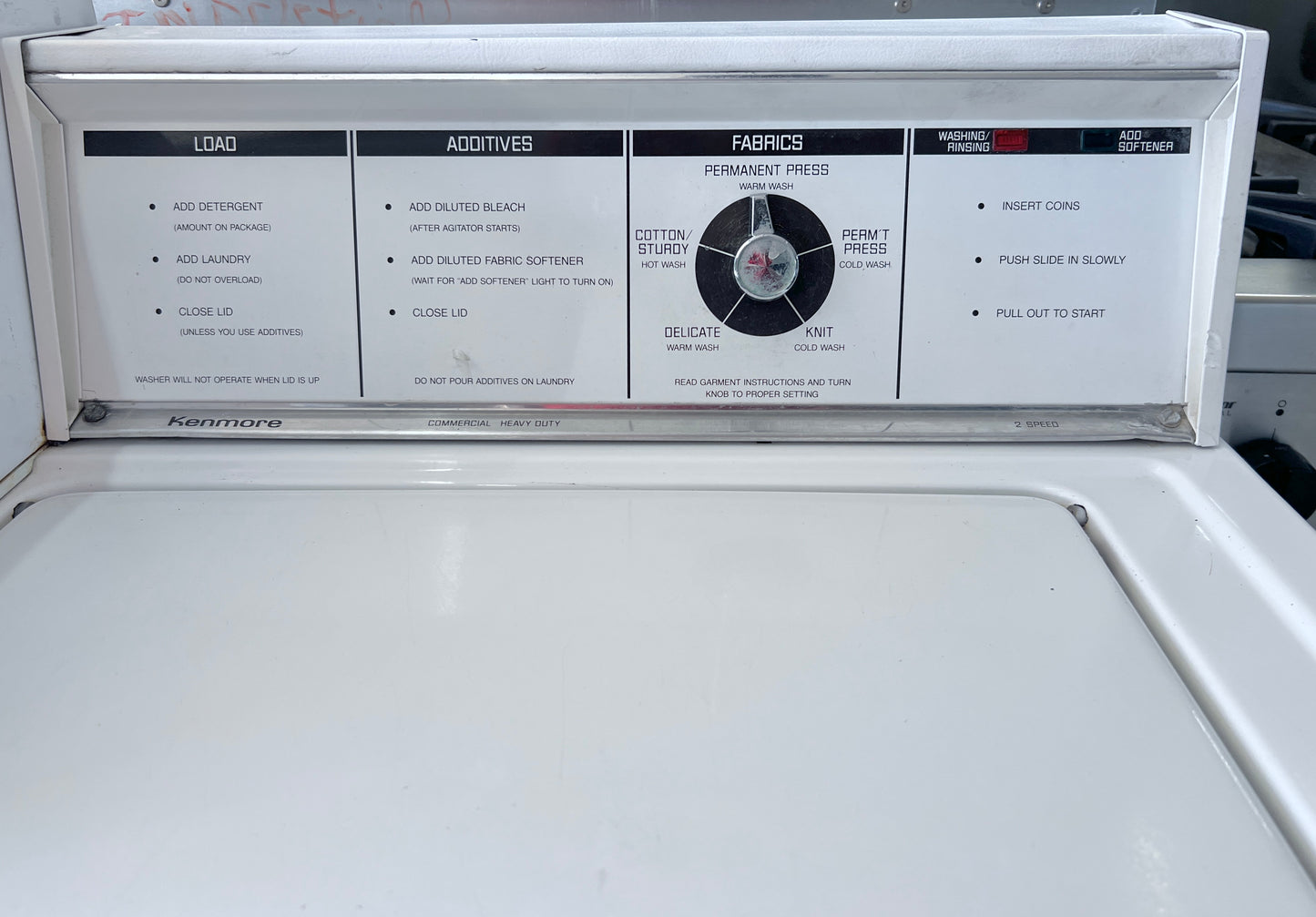 Kenmore Commercial Coin Operated Washer and Dryer Set,  Gas , Front Load Dryer 7 Cu Ft Capacity , White , 444479