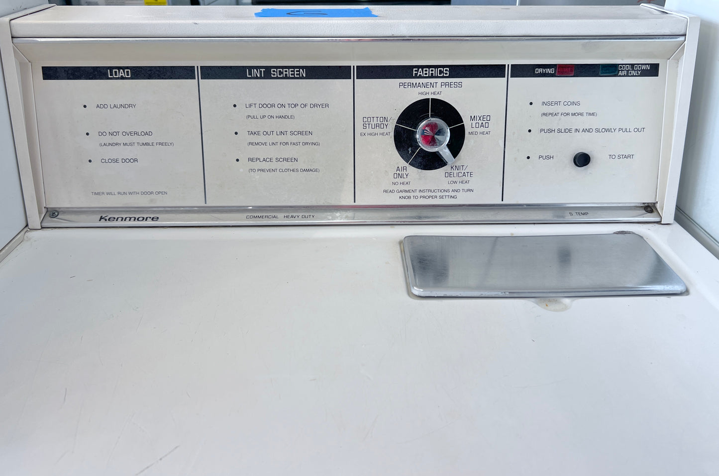 Kenmore Commercial Coin Operated Washer and Dryer Set,  Gas , Front Load Dryer 7 Cu Ft Capacity , White , 444479