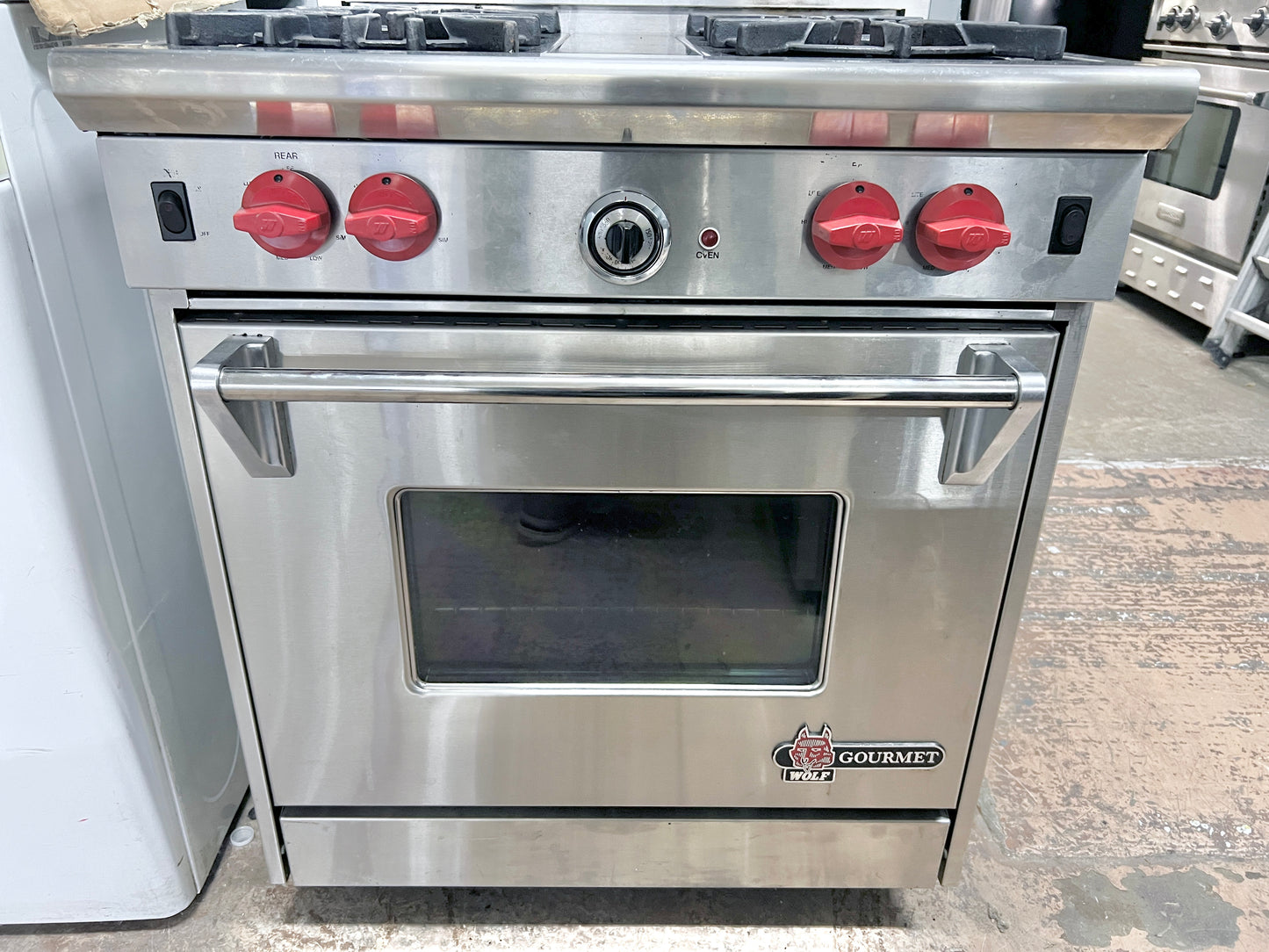 30 Inch Wolf Gas Range , 4 Burner , Convection Oven , Stainless Steel , 444484
