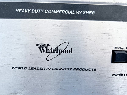 Whirlpool Commercial Coin Operated Washer Machine Top Load Heavy Duty Commercial Grade , Coin Slot , White , 444487