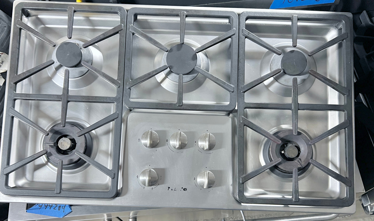 36 Inch Miele  KM3474GSS Stainless Steel Gas Cooktop 5 Sealed Burners , Natural Gas