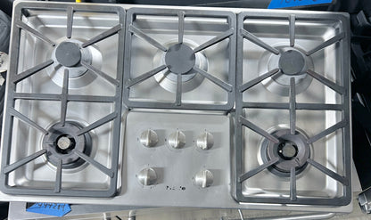 36 Inch Miele  KM3474GSS Stainless Steel Gas Cooktop 5 Sealed Burners , Natural Gas