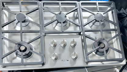 36 Inch Miele  KM3474GSS Stainless Steel Gas Cooktop 5 Sealed Burners , Natural Gas