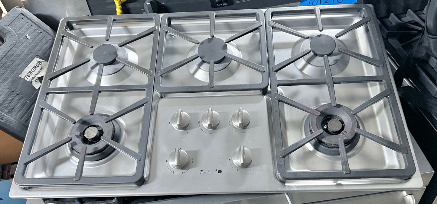 36 Inch Miele  KM3474GSS Stainless Steel Gas Cooktop 5 Sealed Burners , Natural Gas