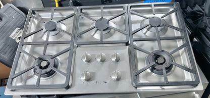 36 Inch Miele  KM3474GSS Stainless Steel Gas Cooktop 5 Sealed Burners , Natural Gas