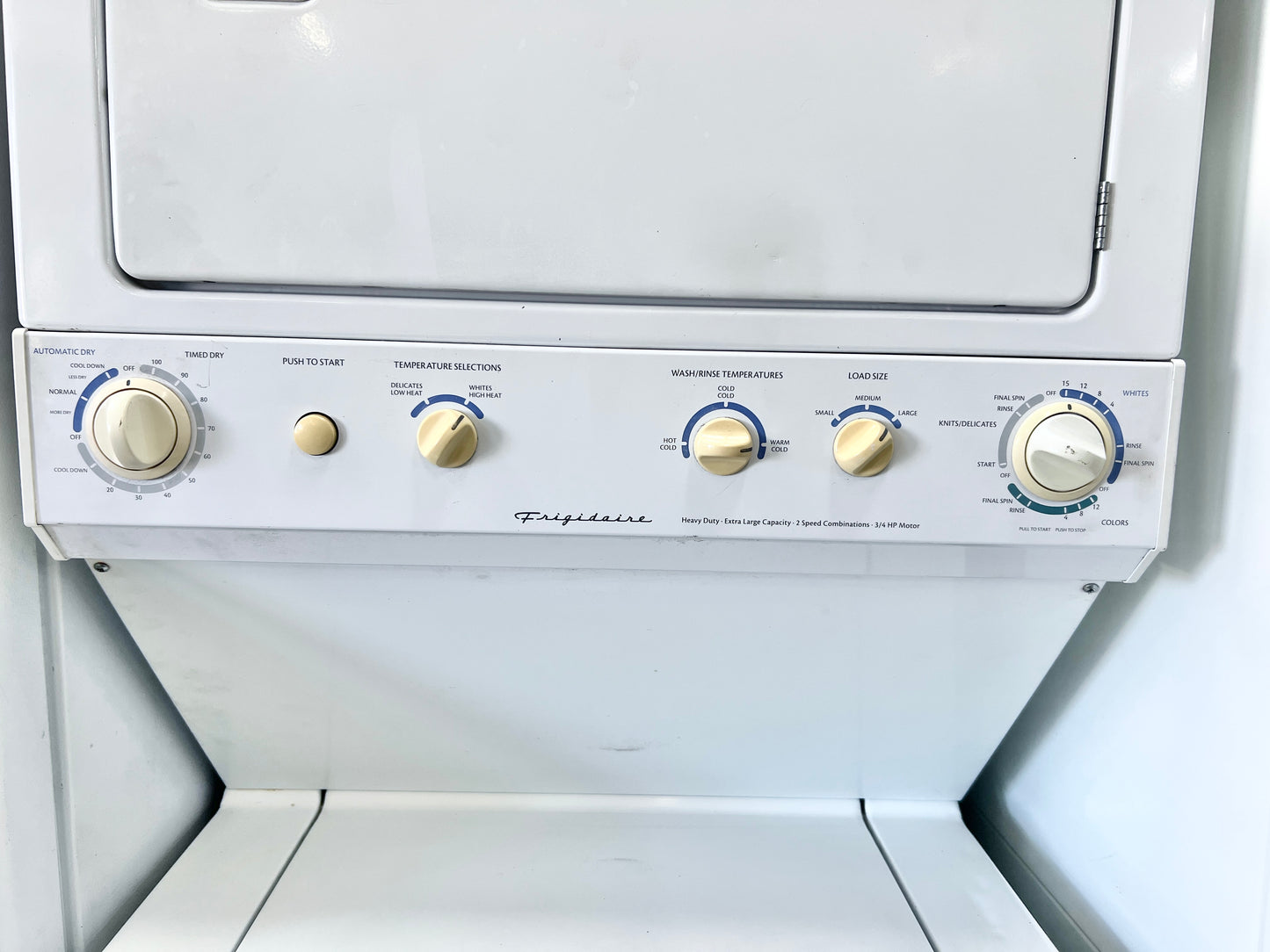 27 Inch Frigidaire  FEX831CS Electric Laundry Center Washer and Dryer Stackable , White 444491