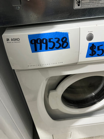 Asko Front Load Washer in White In Working Condition, 999538