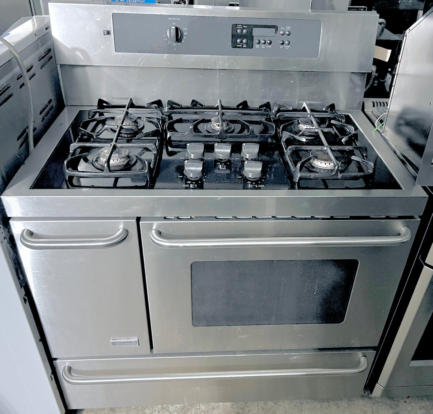 40 Inch Kenmore Elite Dual Fuel Gas Range 5 Burner, Convection Oven , Stainless Steel , Double Door Oven, 101291
