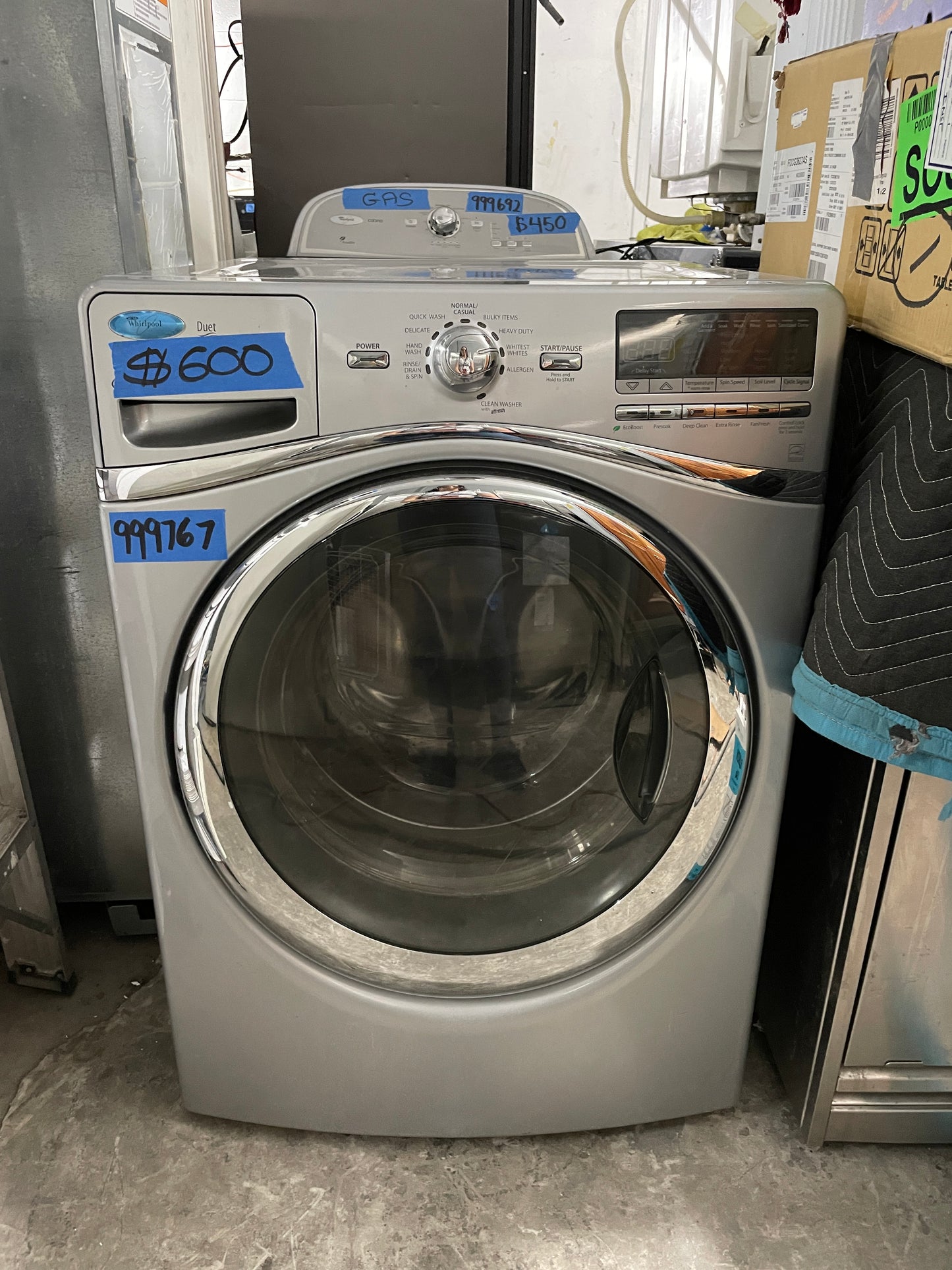 Whirlpool Front Load Washer In Silver, WFW94HEXL2, 999767