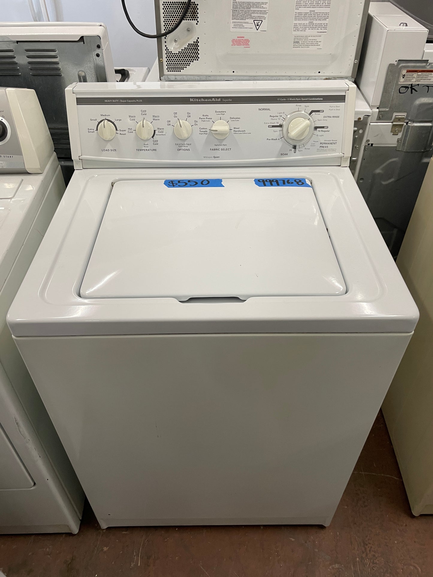 KitchenAid Top Load Washer In White KAWS850JQ0, 999768