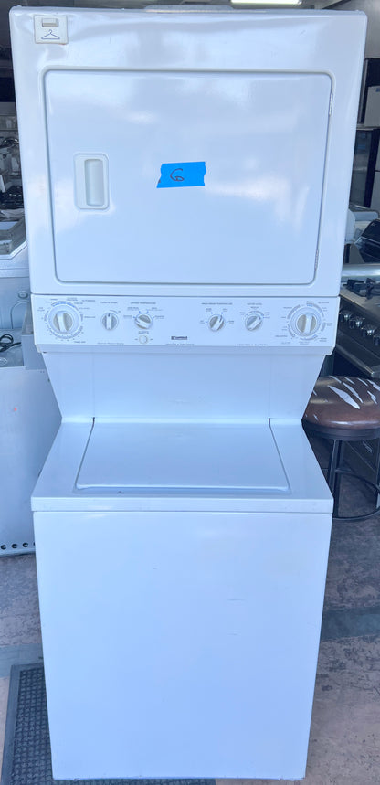 27 Inch Kenmore Gas Laundry Center Washer Dryer Stackable , 417.97972700 , White , 444494