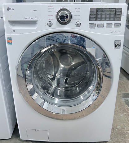 LG  WM3370HWA 27 Inch 4.3 cu. ft. Front Load Steam Washer 1,300 RPM, LG Twin Wash Compatibility, Allergiene Cycle, Never Rust Stainless Steel Drum , Energy Star, White ,444495