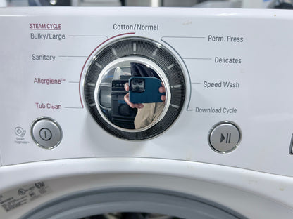 LG  WM3370HWA 27 Inch 4.3 cu. ft. Front Load Steam Washer 1,300 RPM, LG Twin Wash Compatibility, Allergiene Cycle, Never Rust Stainless Steel Drum , Energy Star, White ,444495