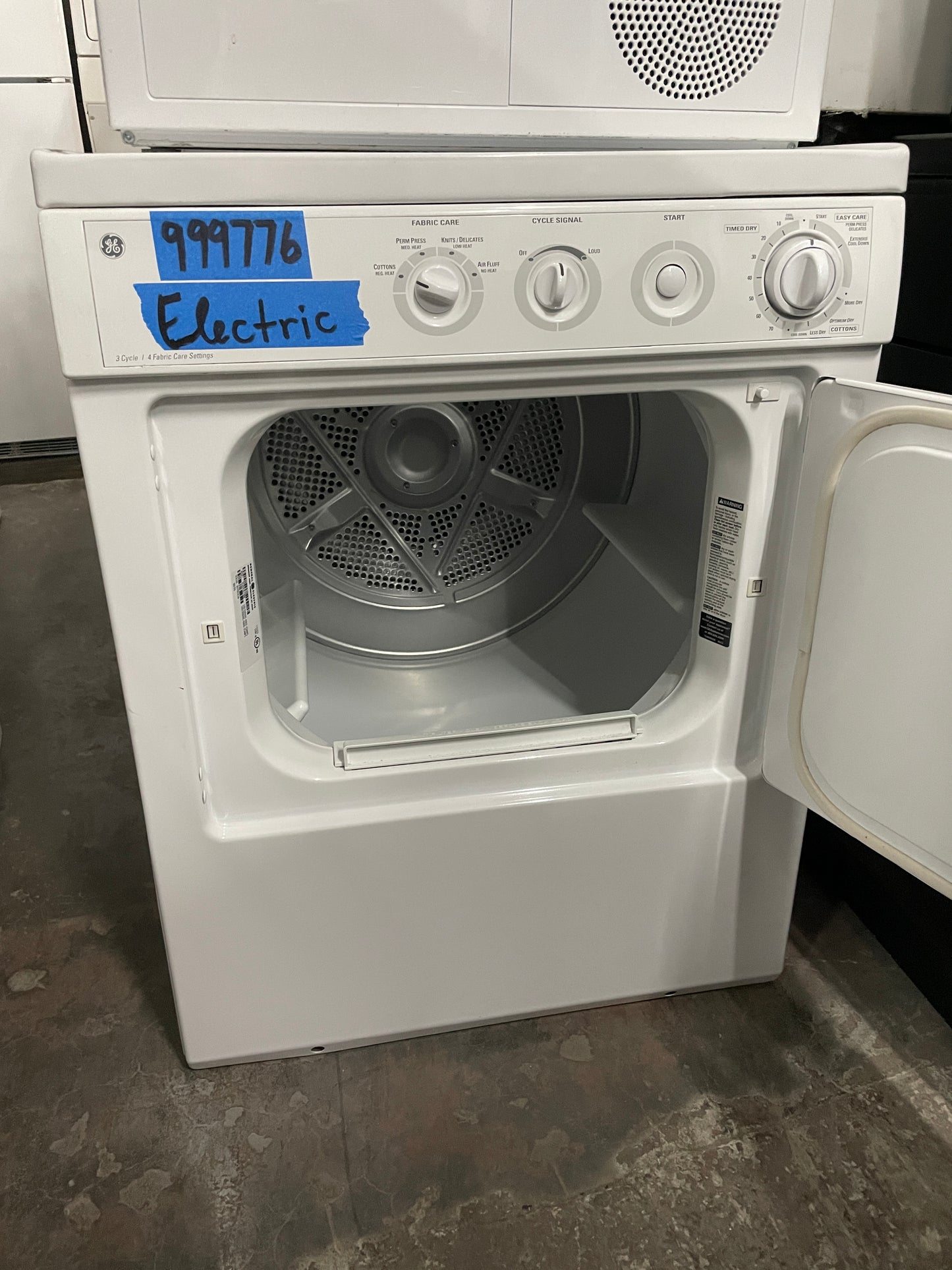 GE Front Load Stackable Electric Dryer in White, DSXH43EF0WW, 999776