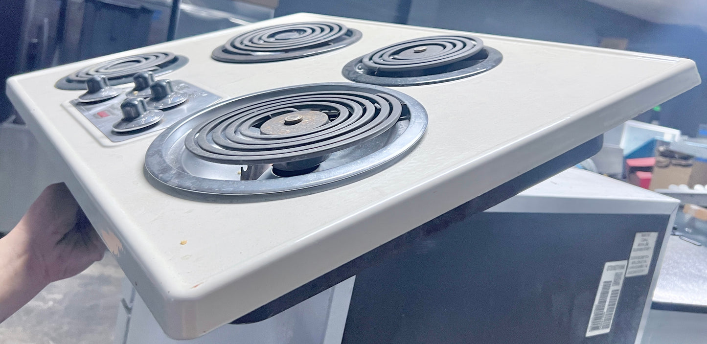 30 Inch KitchenAid Electric Cooktop with 4 Coil Elements , Off White , 313002
