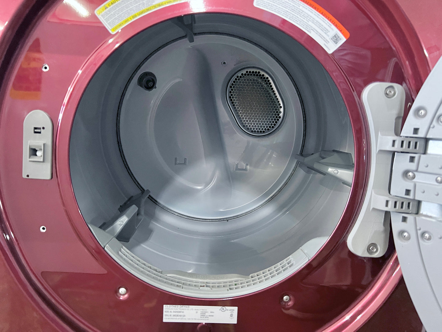 27 Inch Samsung 7.5 Cu ft Front Load Electric Dryer In Burgundy, DV42H5200EF/A3, 444376  ,
