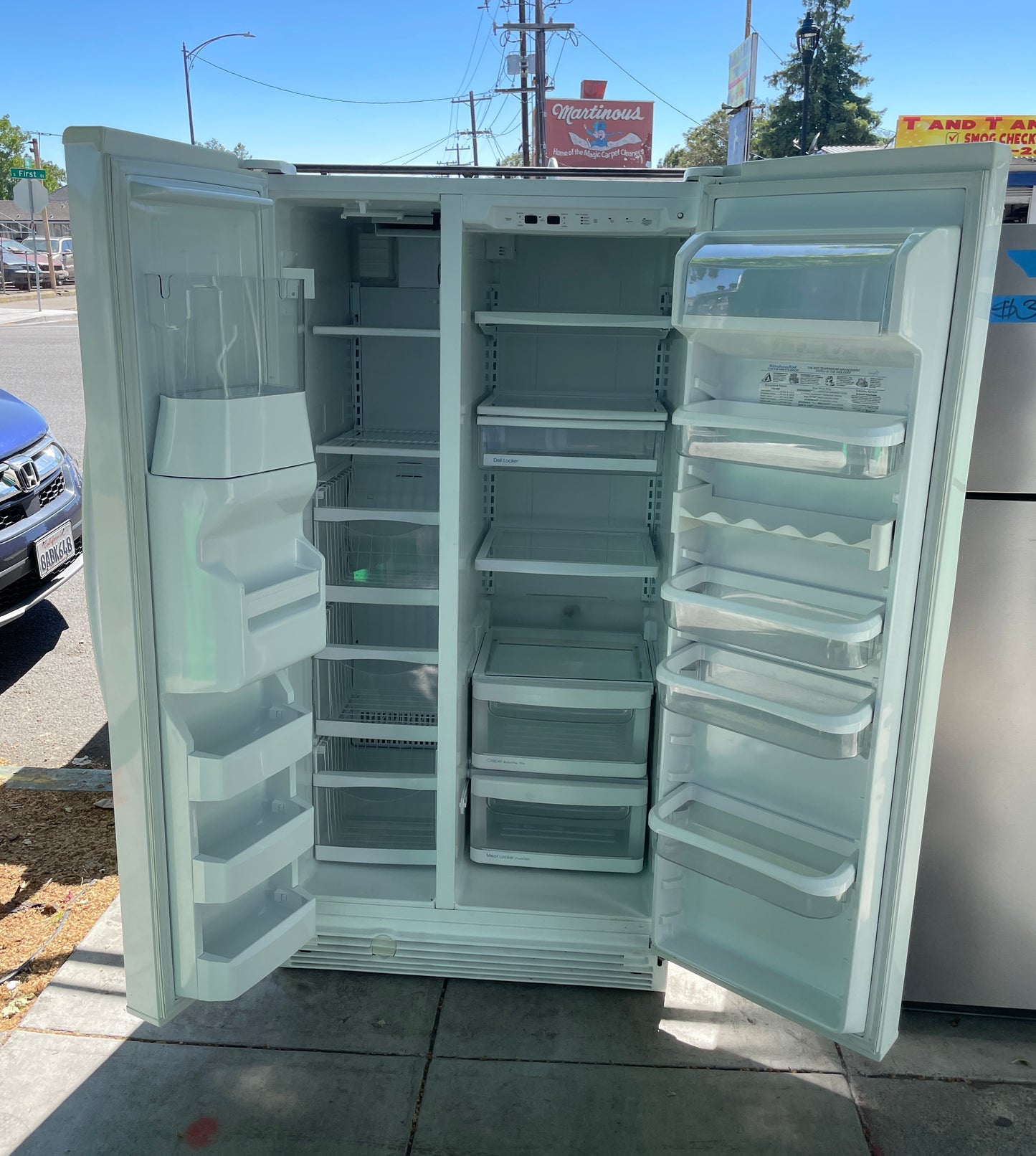 KitchenAid 36 Inch Side By Side Refrigerator In White, KSRA25ILWH02,Water Ice Dispenser  999788
