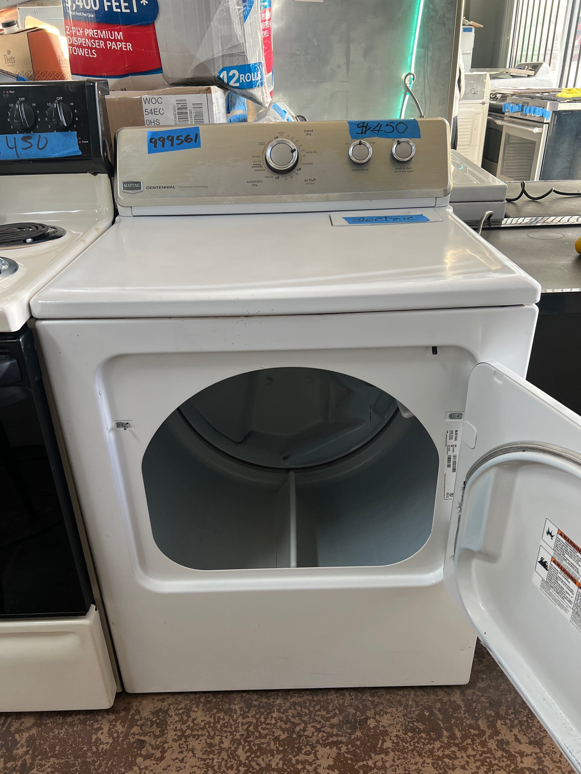 Secadora eléctrica Maytag en color blanco, MEDC300BW0, 999561