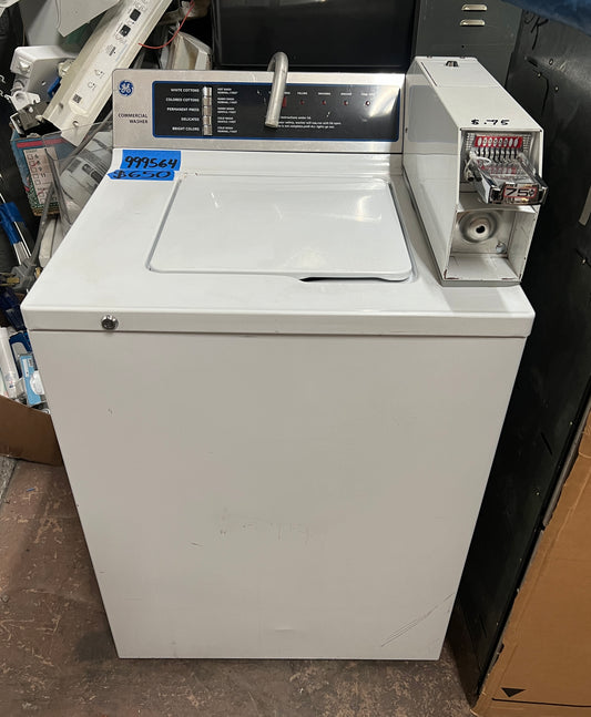 GE Top Load Commercial Washer Coin Operated in White, 999564