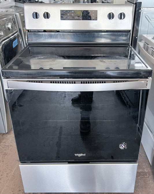 30 Inch Whirlpool Electric Glasstop Stainless Steel Range , Stove , Oven , WFE505W0JZ, 444505