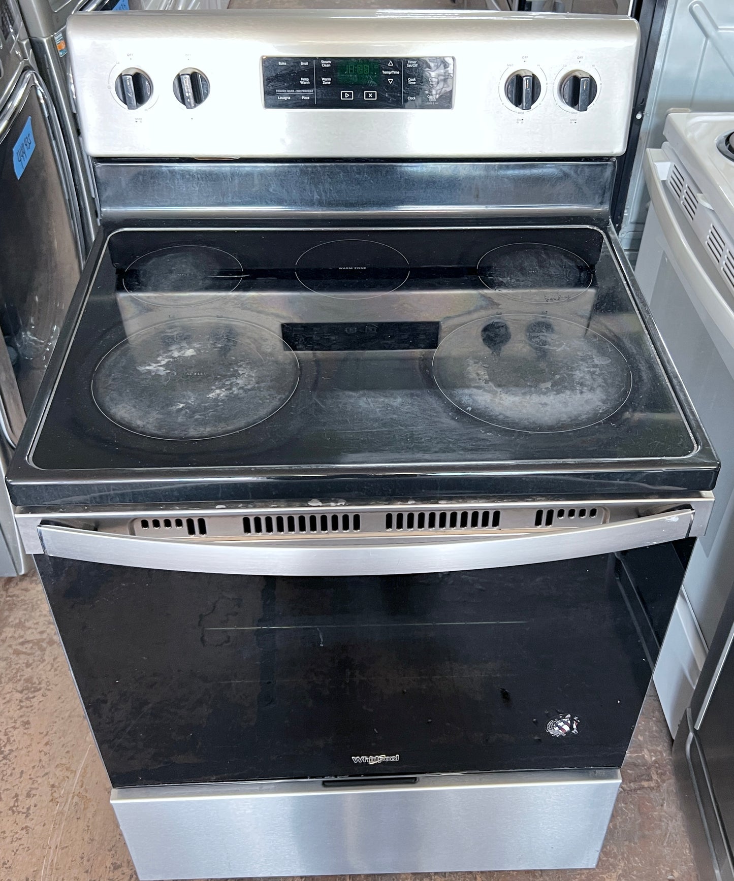 30 Inch Whirlpool Electric Glasstop Stainless Steel Range , Stove , Oven , WFE505W0JZ, 444505