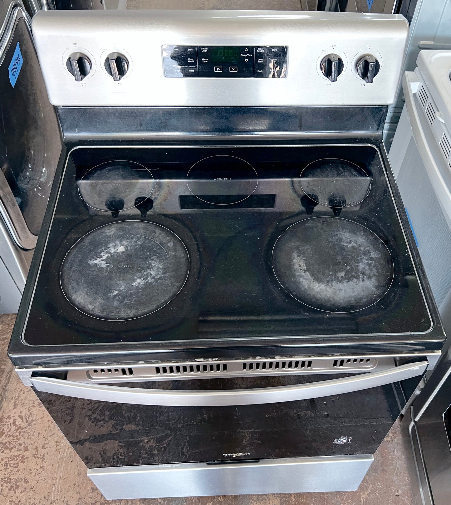 30 Inch Whirlpool Electric Glasstop Stainless Steel Range , Stove , Oven , WFE505W0JZ, 444505