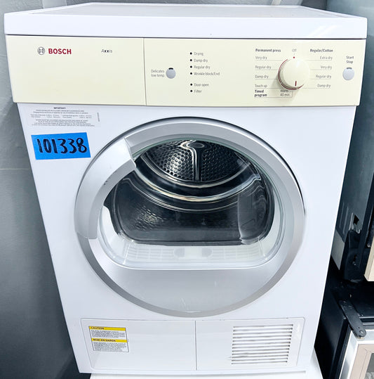 24 Inch Bosch  WTV76100US Front Load Electric Dryer 3.9 cu. ft. Stackable , Vented , Axxis Series , 101338