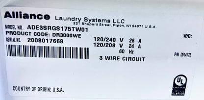 Speed Queen Commercial 26 Inch Washer and 27 Inch Dryer Set , Electric , Residential Usage , White Color , 373705