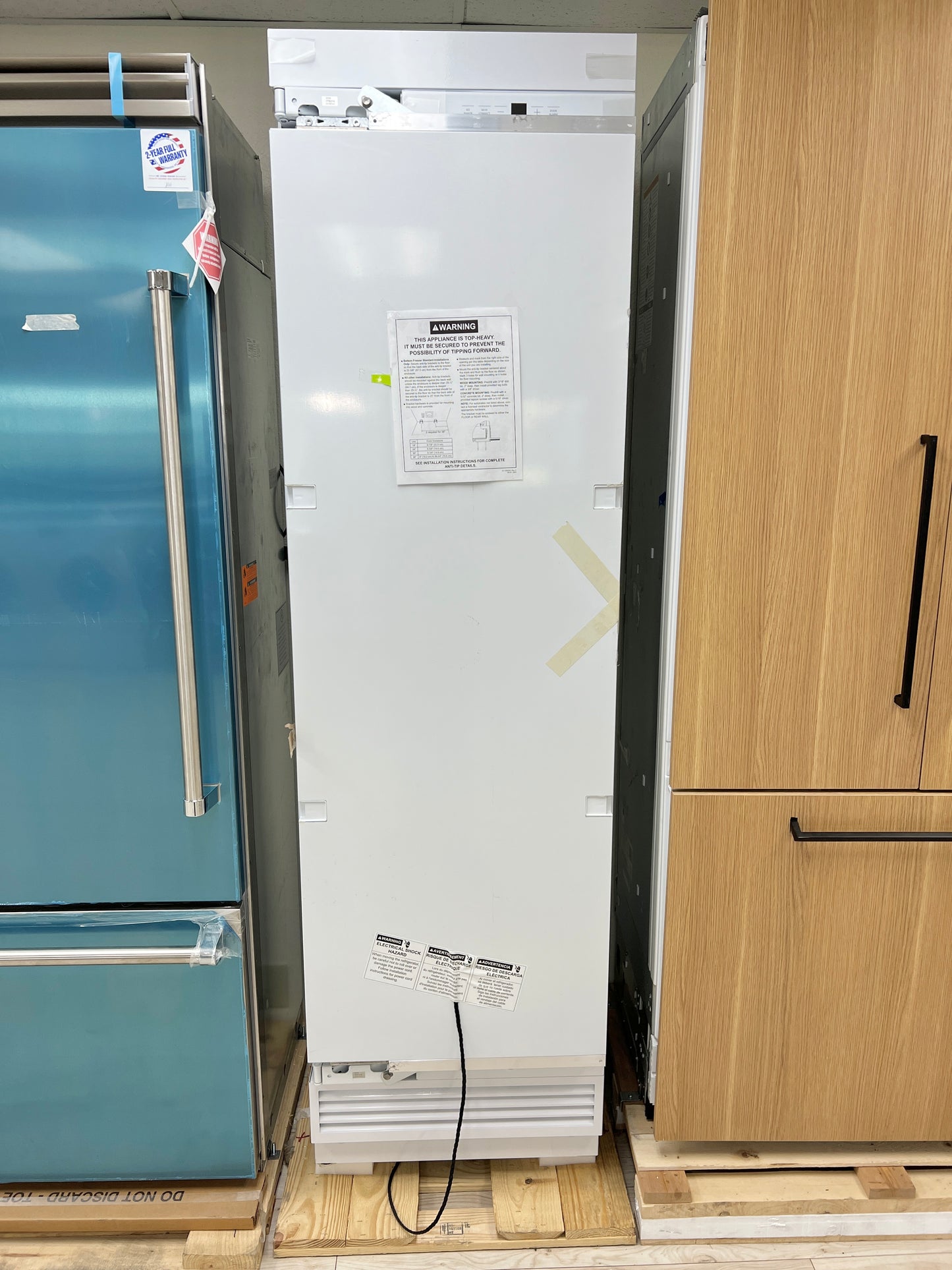 GE Monogram  ZIF241NPNII 24 Inch Panel Ready Premium Column Smart Freezer 12.5 Cu. Ft., Retrofit Capability, Adjustable Door Bins, Spill Resistant Shelves, LED Lighting, Enhanced Shabbos Mode, WiFi, Water Filtration