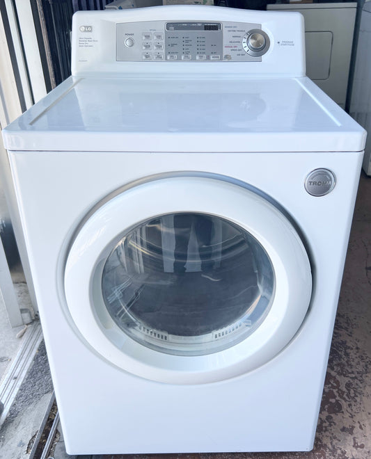 27 Inch LG Tromm White Front Load Gas Dryer Machine DLG2532W 7.3 Cu Ft Capacity  , White , 373709