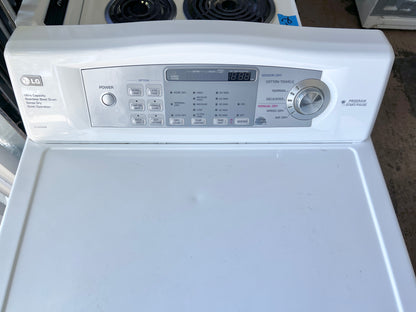 27 Inch LG Tromm White Front Load Gas Dryer Machine DLG2532W 7.3 Cu Ft Capacity  , White , 373709