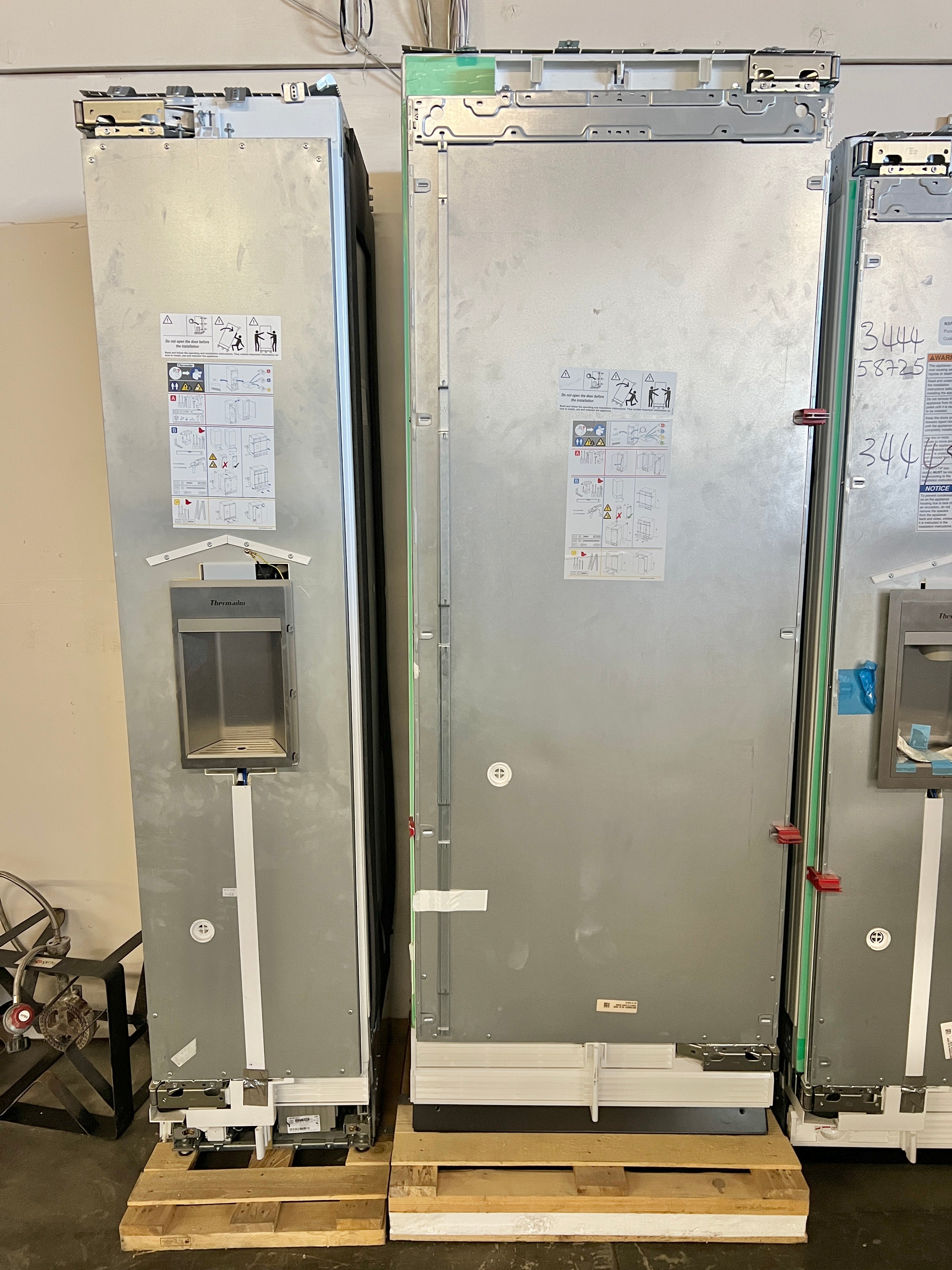 48 Inch Thermador Built In Side By Side Column Refrigerator and Freeze SAN JOSE APPLIANCE STORE